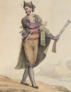 المهرب الإسباني في منطقة قادس ، 1815 ، منقوش بواسطة لانجلوم (القرن التاسع عشر) بواسطة المدرسة الفرنسية
