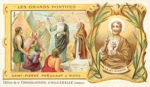 St Peter preaching in Rome بواسطة المدرسة الفرنسية