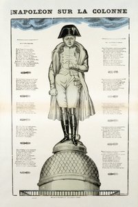 Statue of Napoleon I Bonaparte (1769-1821) on the Vendome column in Paris. Picture of Epinal بواسطة المدرسة الفرنسية