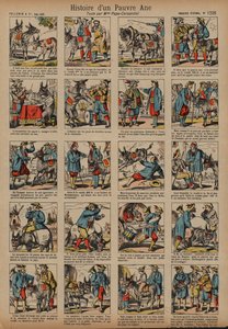 Story of a poor donkey (coloured engraving) بواسطة المدرسة الفرنسية