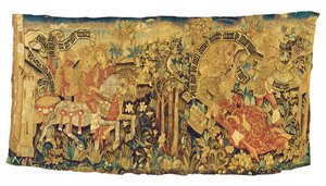 قطعة نسيج أسطوري من ستراسبورغ ، 1470-80 بواسطة المدرسة الفرنسية