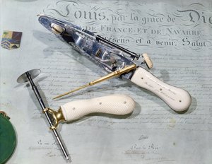 الأدوات الجراحية المستخدمة في البتر في عهد البارون دومينيك جان لاري (1766-1842) بواسطة المدرسة الفرنسية