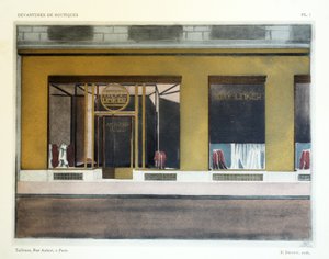 الخياطين ، اللوحة 7 ، رسم توضيحي من Devantures de Boutiques بقلم لويس بيير سيزيل ، باريس ، 1927 بواسطة المدرسة الفرنسية