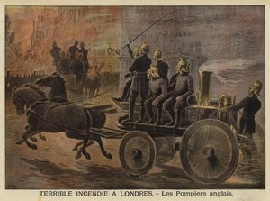 حريق رهيب في لندن ، 1897 بواسطة المدرسة الفرنسية
