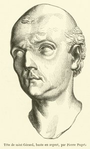 Tete de saint Gerard, buste en argent (engraving) بواسطة المدرسة الفرنسية