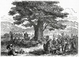 الجرمان يستمتع بعطلة ، 1882 (نقش الخشب) بواسطة المدرسة الفرنسية