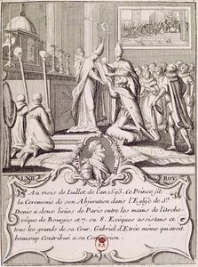 هجر هنري الرابع (1553-1610) في سانت دينيس ، يوليو 1593 بواسطة المدرسة الفرنسية