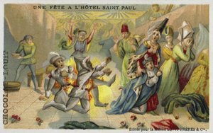 The Bal des Ardents، Hotel Saint Pol، Paris، 1393 بواسطة المدرسة الفرنسية