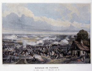 معركة فلوروس عام 1794 - في "" معارك نابليون "، أواخر القرن التاسع عشر بواسطة المدرسة الفرنسية