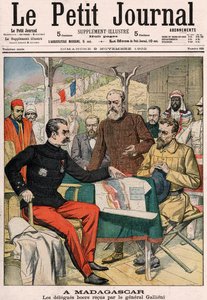 استقبل وفد البوير الجنرال جوزيف سيمون جالياني (1849-1916) في مدغشقر ، غلاف ملحق Le Petit Journal الملون رقم 625 ، 9 نوفمبر 1902 بواسطة المدرسة الفرنسية
