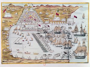 قصف الجزائر بالأساطيل الأنجلو هولندية في 27 أغسطس 1816 بواسطة المدرسة الفرنسية