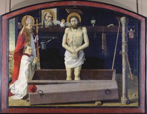 The Boulbon Altarpiece: The Trinity مع متبرع قدمته مدرسة سانت أجريكول ، بروفانس مدرسة (زيت على لوحة منقولة إلى قماش) بواسطة المدرسة الفرنسية