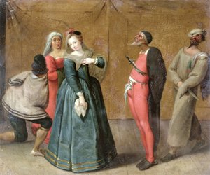 شركة Commedia dellArte (انظر أيضًا 231072) بواسطة المدرسة الفرنسية