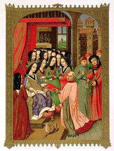 محكمة ماري أنجو (1404-63) زوجة تشارلز السابع (1403-61) بواسطة المدرسة الفرنسية