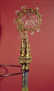 The Crozier of the Abbesses of the Cistercian Convent Abbaye du Lys (silver gilt & rock crystal) بواسطة المدرسة الفرنسية