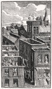 "الشيطان على عصي" ، حوالي عام 1787 بواسطة المدرسة الفرنسية