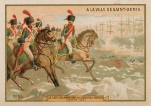 الأسطول الهولندي الذي استولت عليه الفرسان الفرنسية ، يناير 1795 بواسطة المدرسة الفرنسية