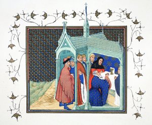 إيرل نورثامبرلاند في High Mass في الكنيسة في قلعة كونواي ، وأخذ قسمه الغادر والقاتل ، ونسخة طبق الأصل من Le Prinse et Mort du Roy Richart بواسطة جان كريتون ، أعيد طبعها في القرن التاسع عشر بواسطة المدرسة الفرنسية