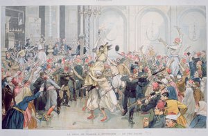 موكب عيد الفصح للنار المقدسة في القدس ، 1895 بواسطة المدرسة الفرنسية