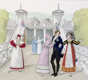 The Fairground Slide at the Salle de lOdeon ، اللوحة 101 من Le Bon Genre ، أوائل القرن التاسع عشر بواسطة المدرسة الفرنسية