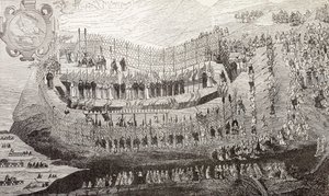 الاستشهاد العظيم لناغازاكي ، 1622 ، من "الحياة العسكرية والدينية في العصور الوسطى" بقلم بول لاكروا ، لندن نشرت 1880 بواسطة المدرسة الفرنسية