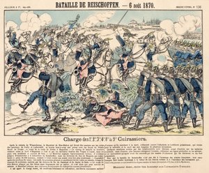 تهمة بطولية من سلاح الفرسان الفرنسي خلال معركة Reichshoffen ، 6 أغسطس 1870 بواسطة المدرسة الفرنسية
