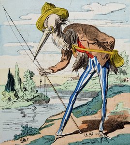 هيرون ، من Fables de la Fontaine بواسطة المدرسة الفرنسية