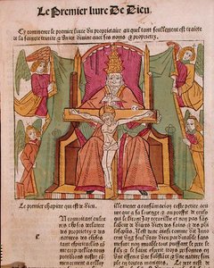 الثالوث المقدس ، من كتاب "Livre des Proprietes des Choses" بقلم بارتليمي الإنجليزي بواسطة المدرسة الفرنسية