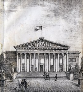 The House of Deputes - "Alphabet Picturesque des Monumens de Paris" حوالي 1840 (نقش) بواسطة المدرسة الفرنسية