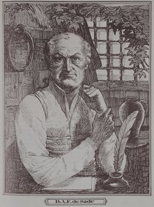 ماركيز دي ساد (1740-1814) في السجن بواسطة المدرسة الفرنسية