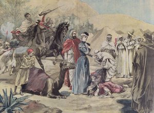 زواج امرأة أوروبية من زعيم عربي ، من لو بيتيت جورنال ، 1899 بواسطة المدرسة الفرنسية