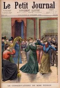 مدرسة ميمي بينسون للموسيقى والرقص. معهد ميمي بينسون. رسم توضيحي لمجلة Le petit Journal بواسطة المدرسة الفرنسية