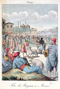 عيد المسلمين في المغرب 1811 بواسطة المدرسة الفرنسية