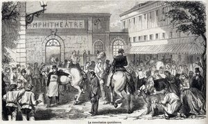 المدرسة البيطرية الوطنية في Alfort - Les grandes écoles de France - مدرسة Maison Alfort البيطرية في عام 1866 - الاستشارة اليومية - نقش في "Le monde illustrious" لعام 1866 بواسطة المدرسة الفرنسية