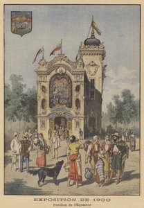 جناح الإكوادور في معرض يونيفرسال لعام 1900 في باريس (لون ليثو) بواسطة المدرسة الفرنسية