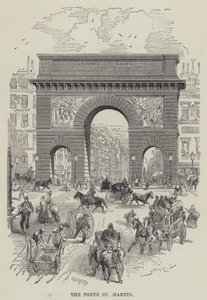 The Porte St Martin (engraving) بواسطة المدرسة الفرنسية