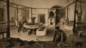The Rest Room of the Tartar Baths، حانة. بواسطة أوغست بري بواسطة المدرسة الفرنسية
