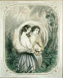 العودة من المسيرة ، من Paul et Virginie هنري برناردين دي سان بيير (1737-1814) بواسطة المدرسة الفرنسية