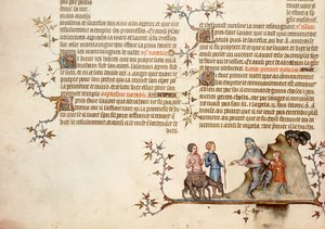 ذبيحة إسحاق ، من الكتاب المقدس جان دي سي ، 1355