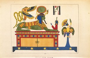 أبو الهول ، رسم توضيحي من البانثيون المصري: مجموعة من الشخصيات الأسطورية من مصر القديمة بقلم جان فرانسوا شامبليون ، تم نشره عام 1986 بواسطة المدرسة الفرنسية