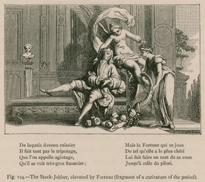 The Stock-Jobber ، مرتفعًا بثروة (جزء من كاريكاتير الفترة) بواسطة المدرسة الفرنسية