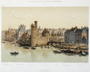 The Tower of Nesles and the Hotel de Guenegaud in 1650 - in “Paris a travers les ages””, late 19th century بواسطة المدرسة الفرنسية