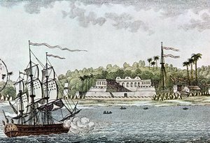 مدينة سانت لويس ، السنغال ، من LAfrique بقلم R. Geoffroy ، 1814 بواسطة المدرسة الفرنسية