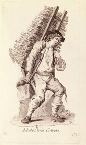 بائع الغصين ، من Petits Metiers de Paris بواسطة المدرسة الفرنسية
