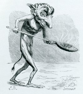 The Ukobach ، رسم توضيحي من Dictnaire Infernal لجاك ألبين سيمون كولين دي بلانسي ، 1818 بواسطة المدرسة الفرنسية