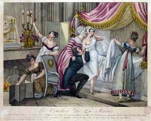 ليلة الزفاف ، عام 1820 بواسطة المدرسة الفرنسية
