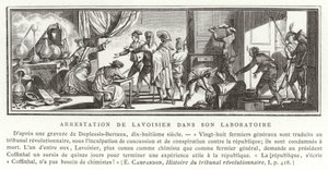 القبض على أنطوان لافوازييه في مختبره ، 1794 بواسطة المدرسة الفرنسية