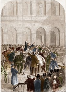 سلة بورصة باريس عام 1857. بواسطة المدرسة الفرنسية