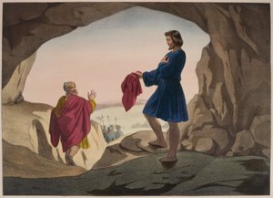 معطف جوزيف الملطخ بالدم ، توضيح من التعليم المسيحي Listoire Sainte ، نشره Charles Delagrave ، باريس ، أواخر القرن التاسع عشر بواسطة المدرسة الفرنسية