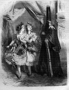 قالت بنات "حريم" ملك فرنسا لويس الخامس عشر ، بيان إيمي (1710-1774). نقش في "Histoire des Papes-Rois-Queen and Empereurs عبر القرون" بقلم موريس لاتشاتر بواسطة المدرسة الفرنسية
